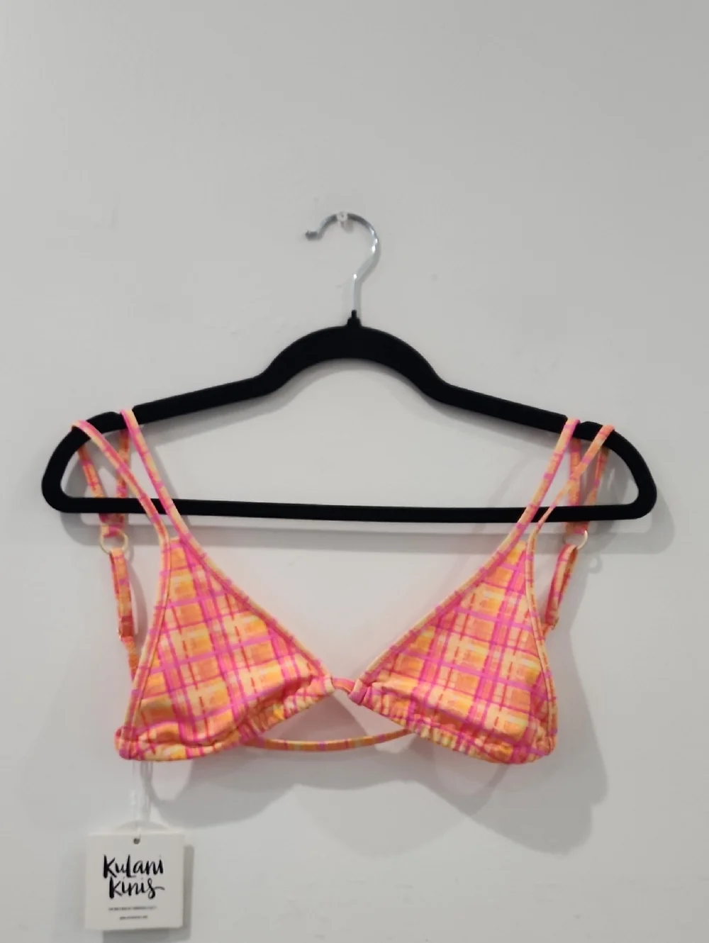 Kulani Kinis Twin Strap Bralette Bikini Top - Peaches